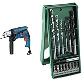 Bosch Professional Darbeli Matkap GSB 13 RE (600 W) + Bosch Beton Matkap Ucu ve Vidalama Seti, 15 Adet