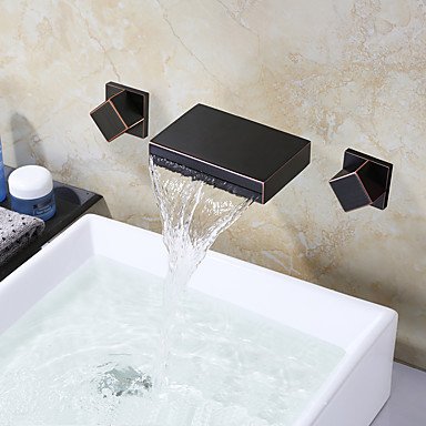 Sunny Key Bathroom Sink Taps Oil Rubbed Bronze Black Wall Mounted