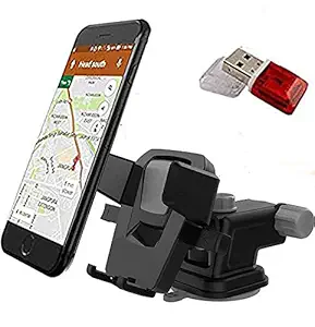 XORDUX Mobile Holder for car Dashboard and Windshield with Quick One Touch Technology | Car Mobile Holder Compatible with All Device | Mobile Stand for Cars Dashboard | Free Card Reader 2020