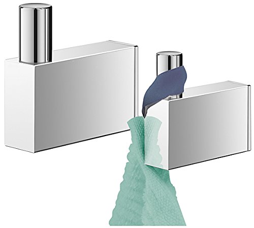 ZACK 40041 Linea Wandhalterungen für Klebemontage, Edelstahl hochglänzend, Set/2 - 4
