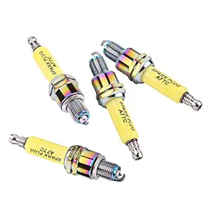 Motorcycle Spark Plug, 4Pcs Spark Plugs for Scooter ATV Dirt Bike D8TC A7TC (A7TC)