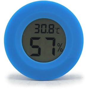 Zhuhaitf Pet Accessory Round Temperature Hygrometer(not Waterproof) Turtle Lizard Spider Houses Cave Box Aquarium ReptilesReptile Temperatur Hygrometer