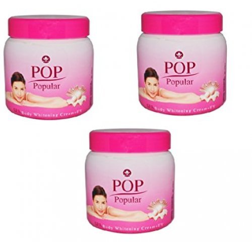 (pack of 3) SPA POP Popular Body Whitening Cream + UV (PINK) a Mixture of TURMERIC Extracts And Whitening Body Lotion