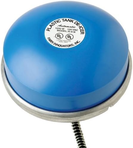 Farm InnovatorsModel H-418 Ice Chaser Cast Aluminum Floating Plastic Tank De-Icer, 1,250-Watt,Blue