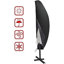 Housse parasol déporté, Housse parasol deport, Housse parasol, Imperméable à l'eau 210D taffetas polyester résistant respirant couverture de protection pour parasol de jardin
