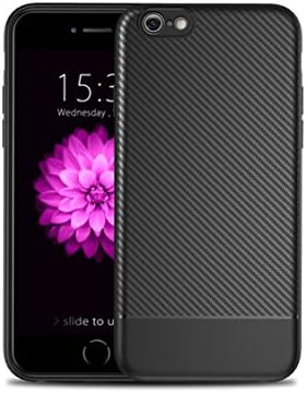YEZOU Case for iPhone 6 iPhone 6s iPhone 6 Plus iPhone 6s Plus, Shock-Absorption Anti-Scratch Soft TPU Phone Cover (iPhone6Plus/6sPlus, Black)