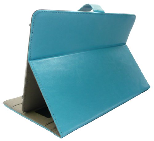 Emartbuy® Denver TAQ-10122 10.1 Zoll Tablet Universalbereich Türkis Multi Winkel Folio Executive Case Cover Wallet Hülle Schutzhülle mit Kartensteckplätze + Türkis Eingabestift - 6