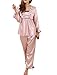 VENTELAN Women's Floral Printed Soft Comfy Nighty Silklide Fabrics Pyjamas Set