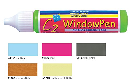 6er Set Window Color Pen helle Farben, Window Color 6 Farben im Set