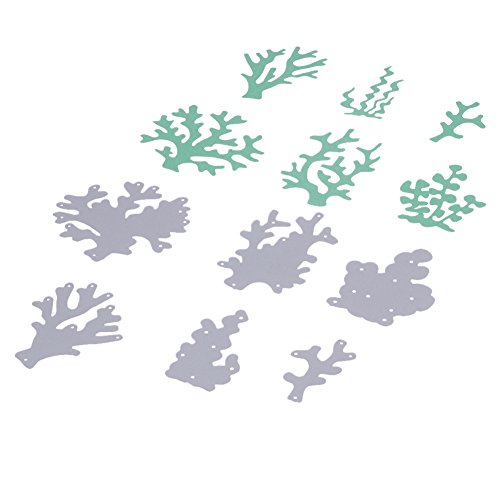 Amazingdeal365 6 PCS Blätter Metall Form Schablonen Schneiden DIY Dekor Sammelalbum Karten Buchzeichen Lesezeichen als Geschenk für Freunde Geburtstag Kinder,Kindergarten Hobby Schule Handarbeit Unterricht usw. Ein tolles Geschenk! - 8