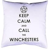 Kissen mit Druck Keep Calm Supernatural Kissenbezug mit Motiv 40x40 cm Kissenhülle beidseitig bedruckt mit oder ohne Füllung