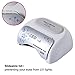 Elite99 48W Pro CCFL & LED UV Nail Dryer Professional Nail Curing Light Machine Suitable for Home or Salon Use. Works with All Leading Brand of UV LED Gel Nail Polish. 3 Timers Presets (10, 20, 30 seconds) + Removable Magnetic Tray + LCD Display + a UK 3-pin plug