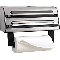 Emsa 504180 Dévidoir Essuie Tout Distributeur de Rouleaux Mural Longueur 41 cm Acier Inoxydable Contura