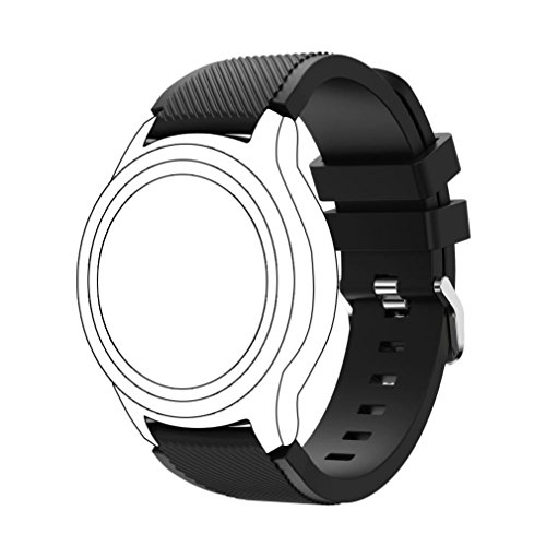 MalloomNueva Moda Deportes Pulsera Correa Banda de Silicona para Samsung Gear S3 Frontier (Negro)