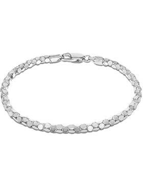 Tuscany Silver Armband Sterling Silber Rund Spiegel 20cm/8zoll