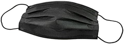 Hengfey Disposable Earloop Face Mask Mouth Mask Four Layer Filter Anti-dust Black Pack of 50