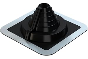 KAUFDACH ALLES FÜR DEIN DACH EPDM Rohrmanschette, Dachdurchführung, Dachabdichtungsflansch (für Rohrdurchmesser Ø40-100mm)