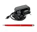 Produktbild Micro-USB-Ladegerät und Eingabestift / Touchstift ROT mit Kugelschreiber für Samsung Galaxy Stardust | express Prime (2) | Amp Prime 2 | Express 3 J120A | J7 Prime / On Nxt | J2 (2016) Smartphone