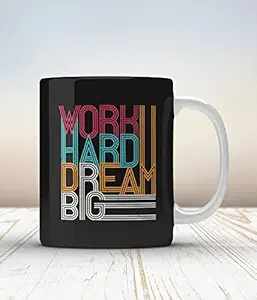 GIFT BOX Work Hard Dream Big Ceramic Mug for Coffee 325 ml
