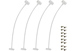 HAFELE AMERICA Hafele Öffnungsbegrenzer für Möbeltüren, Schranktür - Türöffnungsbegrenzer Kunststoff Weiß 4 Stück + Schrauben - Klappenhalter-Scharnier - Geeignet als Klappenhalter Schranktür - Klappenbeschlag