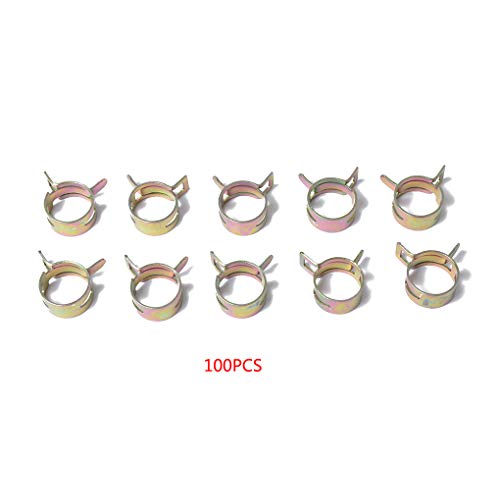 Preisvergleich Produktbild Sunlera 100pcs 18mm Schlauchschellen Benzinschlauch Leitungswasserrohrschelle Hoops Luftschlauch Fastener Federclips