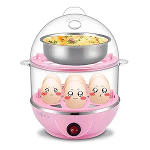 BSITFOW Multi-Function Electric 2 Layer Egg Boiler/Cooker and Poacher 14 Eggs (Multicolour)