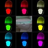 Colleer WC Nachtlicht Motion Sensor LED Licht Batteriebetriebenes LED 8 Farben Wechsel (1)