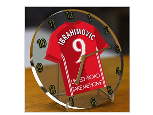 ZLATAN IBRAHIMOVIC - MANCHESTER UNITED FC FOOTBALL SHIRT CLOCK - FOOTBALL LEGENDS LIMITED EDITION