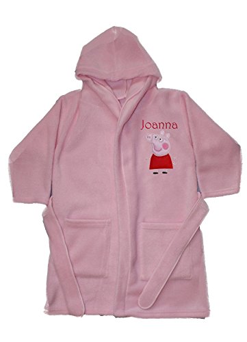 Peppa Pig Applique Luxury Personalised Super soft Fleece Dressing gown/Bath robe (2-3)