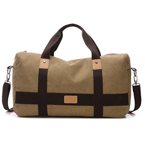 Preisvergleich Produktbild Sucastle Beiläufige Retro europäische Multifunktionsmänner Damen-Tasche Leinwand khaki 50x29x20cm