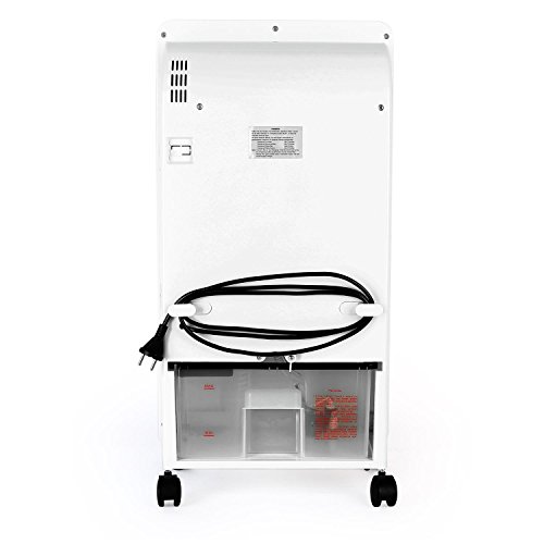 oneConcept • Baltic Blue • Luftkühler mit Wasserkühlung • Ventilator • Lufterfrischer • Luftbefeuchter • 3 Leistungsstufen • Fernbedienung • energiesparend • 65 Watt • 6 Liter Wassertank • inkl. Eispacks • Wasserstandsanzeige • Bodenrollen • weiß - 6