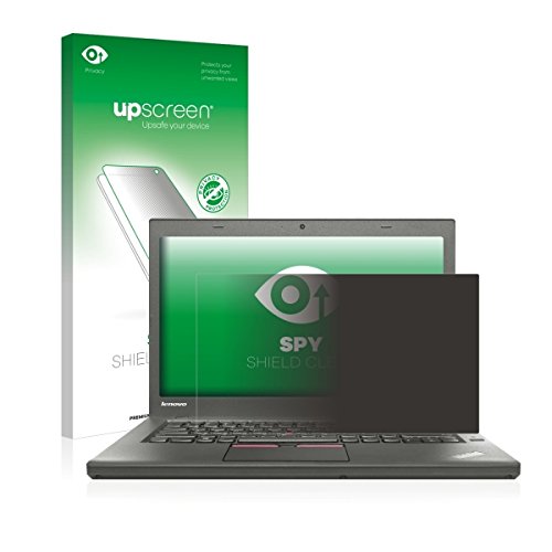 upscreen Spy Shield Clear Blickschutzfolie / Privacy für Lenovo ThinkPad T450 (Non-Touch) (Sichtschutz ab 30°, Kratzschutz, selbstklebend)