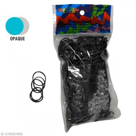 RAINBOW LOOM - Elásticos Gomas Color Negro