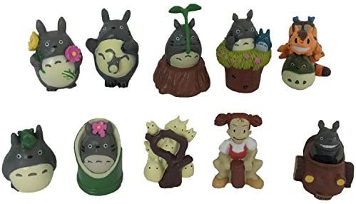 New Design My Neighbor Totoro/Cat bus etc Cute Studio Ghibli miniature figurines Set of 10 Refined Bauble Toy Playthings