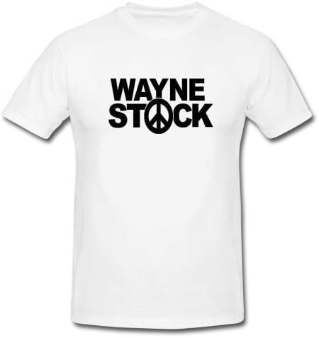 Wayne stock funny waynes world t shirts (Medium, White)