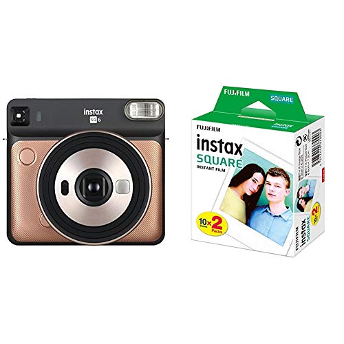 Fujifilm Instax SQ 6 EX D Sofortbildkamera, Blush Gold + Instax Square WW2 Colorfilm klar Fujifilm Instax SQ 6 EX D Sofortbildkamera, Blush Gold + Instax Square WW2 Colorfilm klar