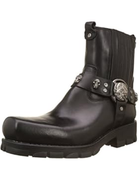 New Rock Herren M-7621-s1 Kurzschaft Cowboystiefel, Schwarz