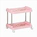 Produktbild MYMAO Schönheit Plastikwagen, Schönheitswagen Salon-Werkzeug-Wagen-Maniküre-Tätowierungs-Verfassungs-Wagen-Badezimmer-Küche,Pink,46 * 31 * 45CM