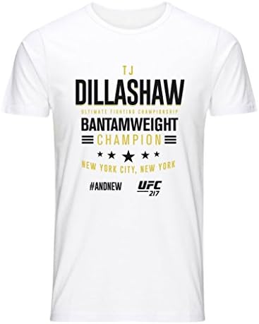 UFC 217 TJ Dillashaw AndNew# Bantamweight Champion T-Shirt-White