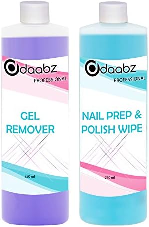 Daabz Gel Polish Prep And Wipe &amp; Remover UV LED Manicure Acetone 250 ml