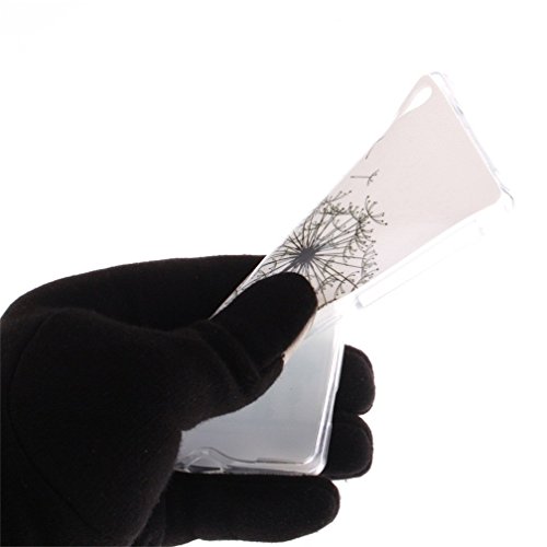 Fundas Silicona Xperia Z2  KATUMO   Carcasa Dura Transparente Gel para Sony Xperia Z2 5 2 pouces  Funda Goma Caja Cubierta Clear Cover-Diente Blanco