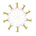 Produktbild vlovelife 100 Gold Glitzer Number One Tortenaufsatz Laser Cut Nr. 1 Cupcake Topper mit Pink Ribbon Jahrestag Geburtstag Baby Dusche Party Dekorationen