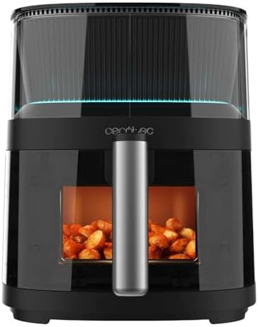Cecotec Cecofry Neon 5000 Friggitrice ad Aria, 5 L, Spruzzo d'Acqua per una Cottura Perfetta, Tecnologia Healthy Crispy e PerfectCook, 10 Menu Predefiniti, Finestra e Luce Interna, Controllo Tattile.
