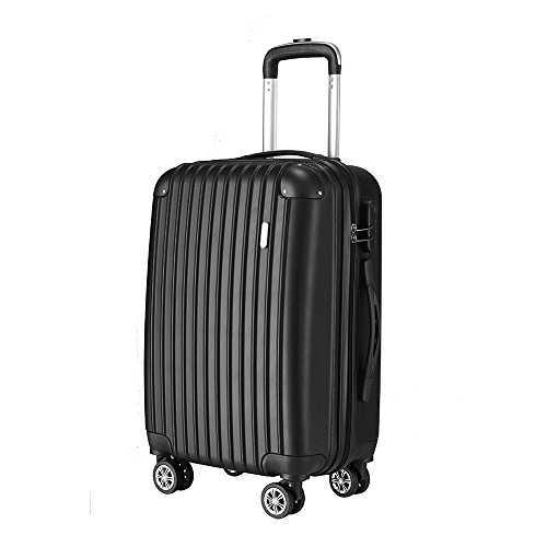 Songtree - (24 pulgadas) Maleta Cabina de Viaje con Rueda Giratorio Material R&iacute;gida Color Negro