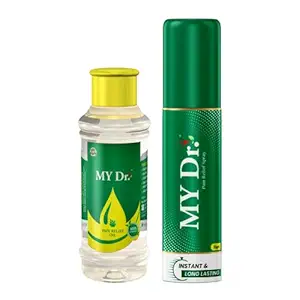 MY Dr. Pain Relief Oil (60 ml) & Spray (50 ml) - Combo Pack - Relieves All Joint Pains & Body Pains with Immediate Effect