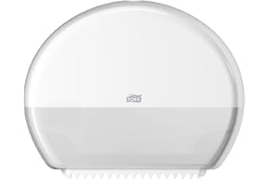 Tork 555000 Dispenser rotolo di Carta Igienica Mini Jumbo, sistema T2, 27,5 cm x 34,5 cm x 13,2 cm (altez. x largh. x profon.), Elevation Design, colore bianco