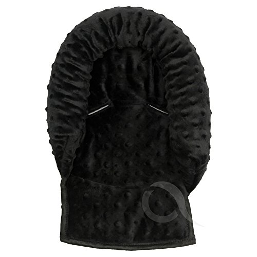 Infant \ Baby \ Toddler car seat , stroller head support pillow ( BLACK soft MINKY)