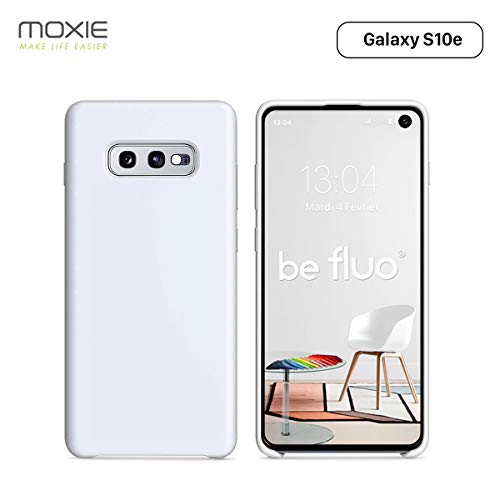 MOXIE - Carcasa para Samsung Galaxy S10e [BeFluo] de Silicona Fina y Ligera, Interior de Microfibra, antigolpes y antiarañazos para Samsung Galaxy S10e, Color Blanco