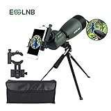 70mm El objetivo BAK4 totalmente recubierto de película verde aumenta la transmisión de luz y brinda más brillo entonces spotting scope puede mostrarle una imagen nítida, brillante y sin diferencias de color, incluso en un entorno con poca luz. Grande ocular con una combinación de visión de gran angular que permite ver objetos con mayor comodidad, no sentirá fatiga ocular ni mareos.