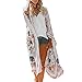 Produktbild Produp Womens Casual Fashion TopsChiffon Schal Print Kimono Cardigan Top Abdeckung Up Bluse Beachwear Pullover Tunika Komfortable Pullover
